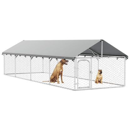 Gabbia per Cani da Esterno con Tetto 600x200x150 cm | homemem39