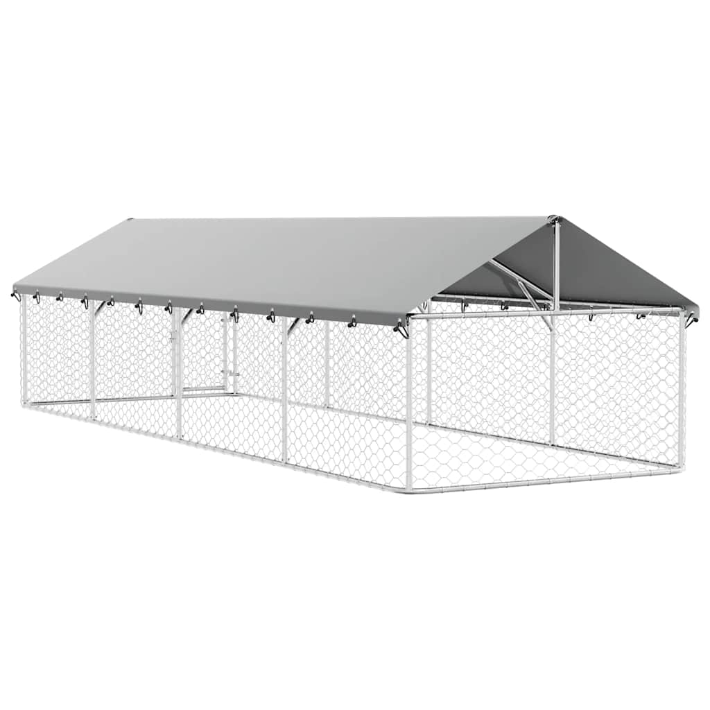 Gabbia per Cani da Esterno con Tetto 600x200x150 cm | homemem39