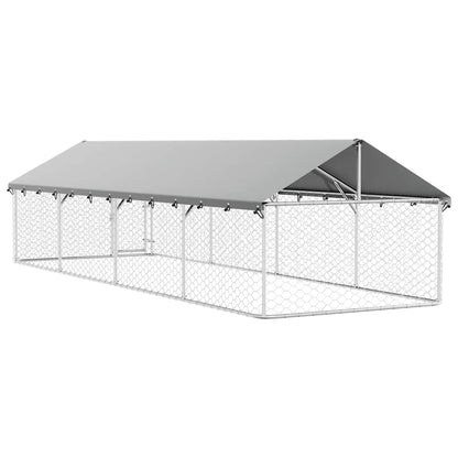 Gabbia per Cani da Esterno con Tetto 600x200x150 cm | homemem39