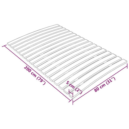 Rete di ricambio per letto con 17 doghe 80x200 cm | homemem39
