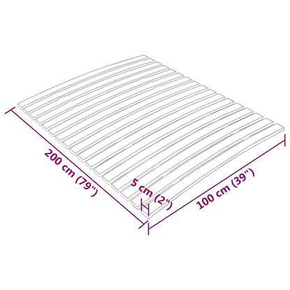 Rete di ricambio per letto con 17 doghe 100x200 cm - homemem39