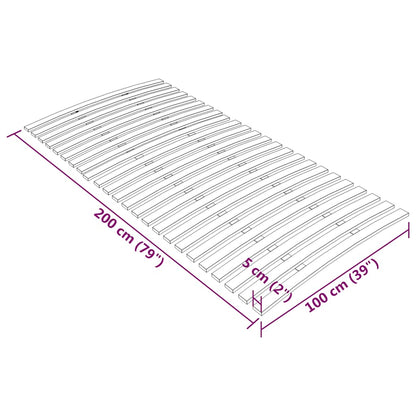 Rete di ricambio per letto con 24 doghe 100x200 cm - homemem39