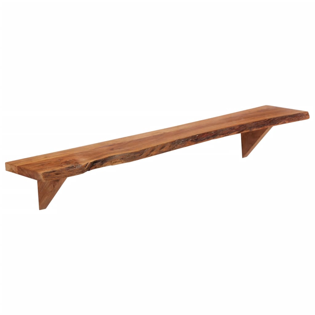 Mensole da Parete 2 pz 110x20x18 cm in Legno Massello di Acacia | homemem39