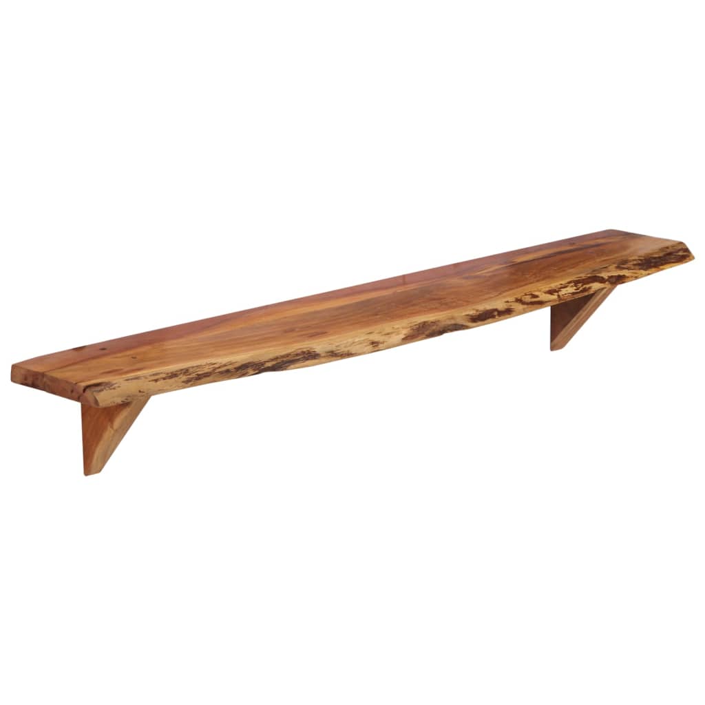 Mensole da Parete 2 pz 110x20x18 cm in Legno Massello di Acacia | homemem39