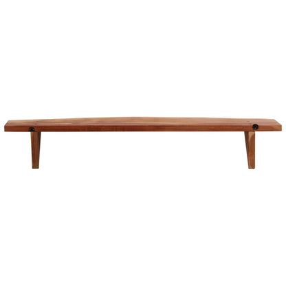 Mensole da Parete 2 pz 110x20x18 cm in Legno Massello di Acacia | homemem39