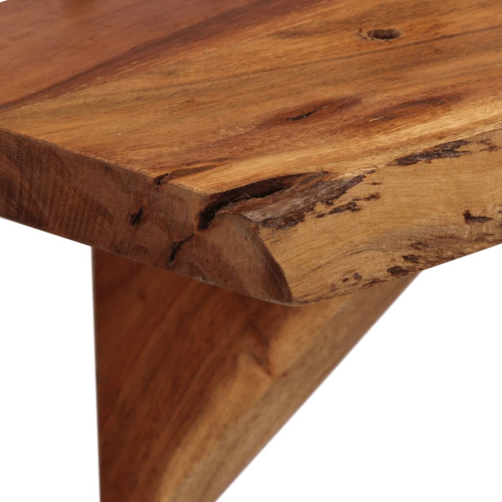 Mensole da Parete 2 pz 110x20x18 cm in Legno Massello di Acacia | homemem39