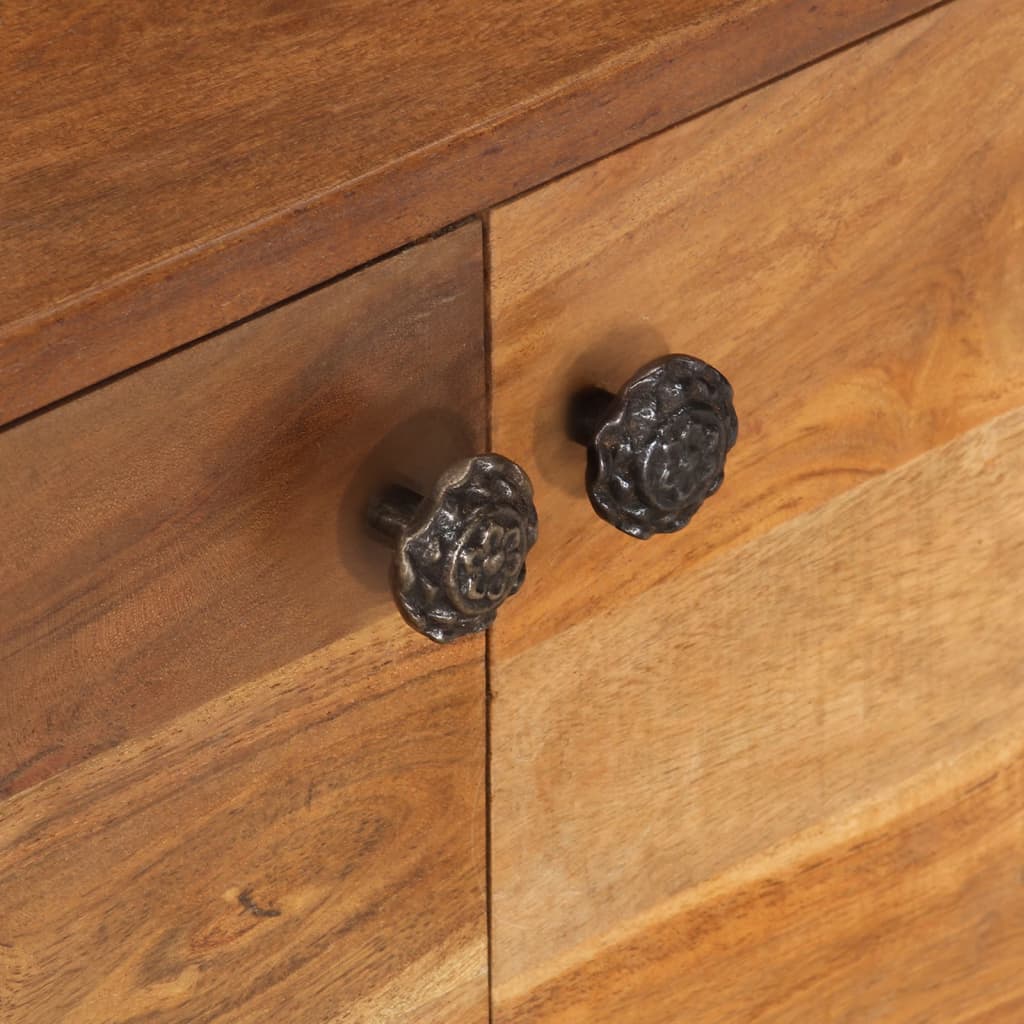 Mobile TV Massello di Acacia con Finitura Ambra 140x30x40 cm