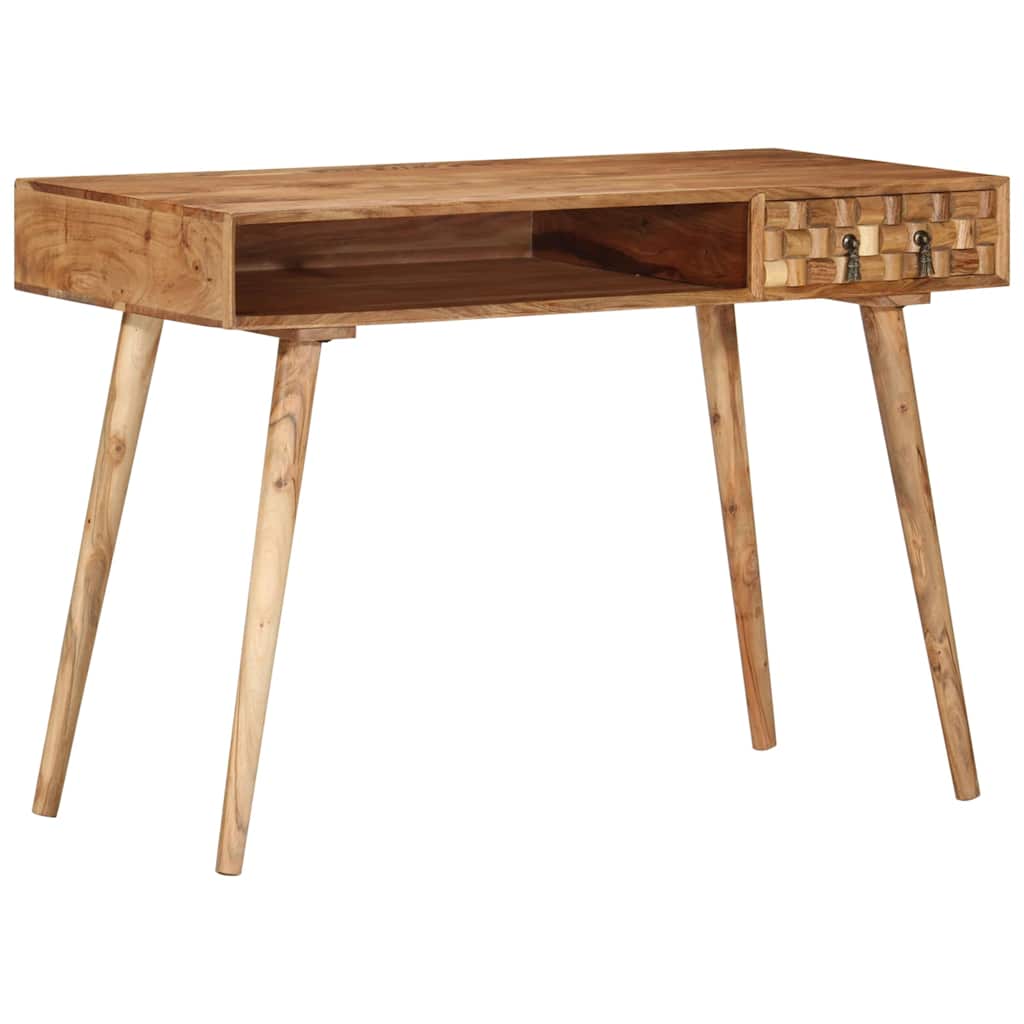 Scrivania 110x50x76 cm in Legno Massello di Acacia