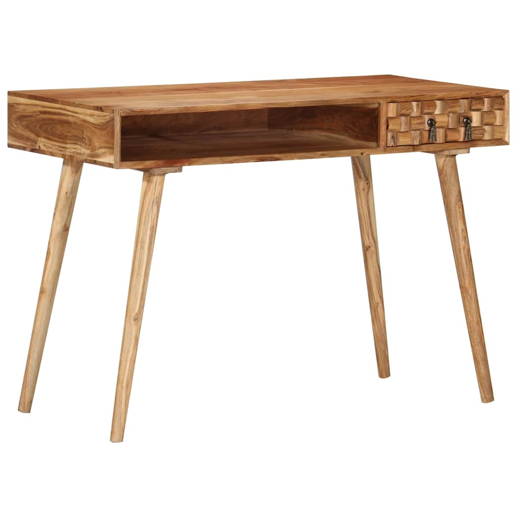 Scrivania 110x50x76 cm in Legno Massello di Acacia