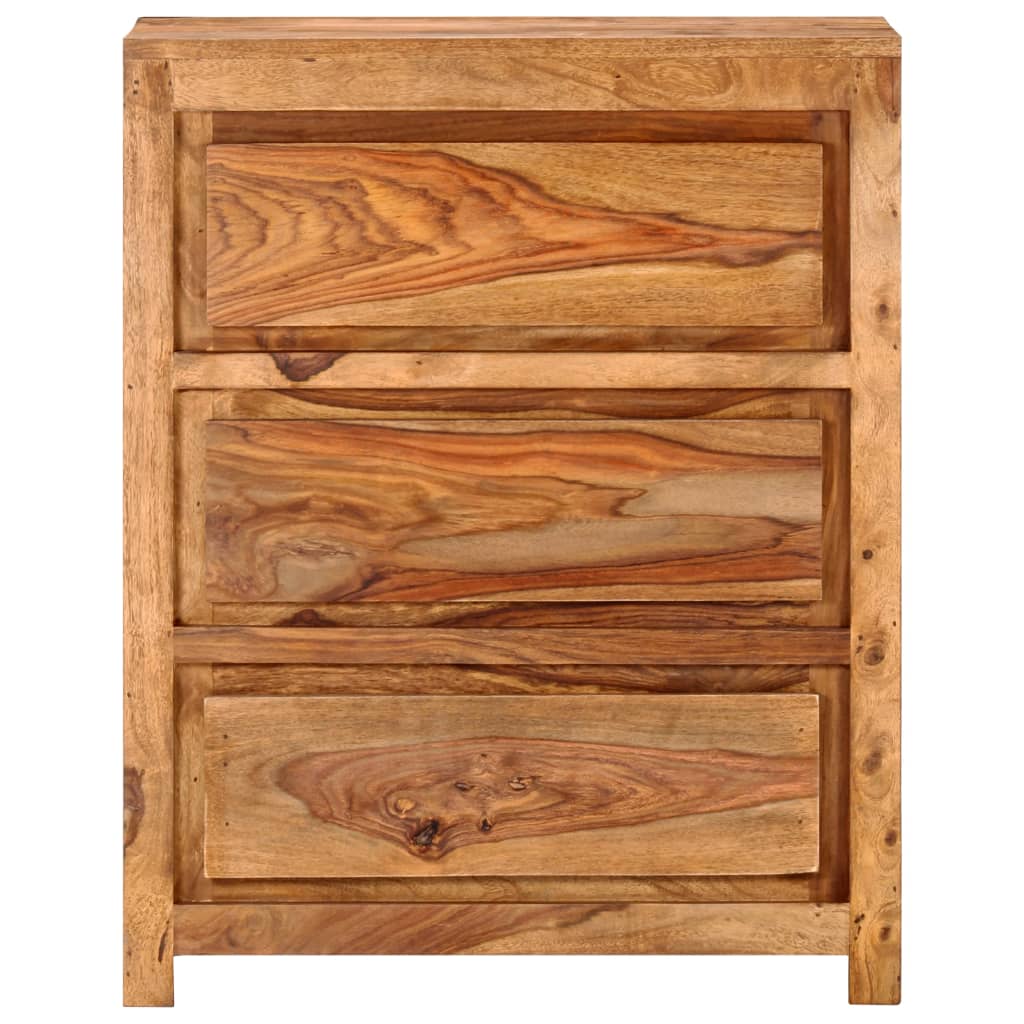 Cassettiera 60x33x75 cm in Legno Massello di Acacia | homemem39