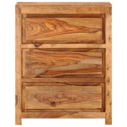 Cassettiera 60x33x75 cm in Legno Massello di Acacia | homemem39