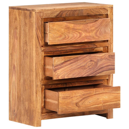 Cassettiera 60x33x75 cm in Legno Massello di Acacia | homemem39