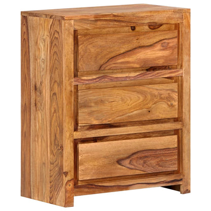 Cassettiera 60x33x75 cm in Legno Massello di Acacia | homemem39
