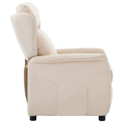 Poltrona reclinabile Crema 66.5 x 94 x 101.5 cm Poliestere