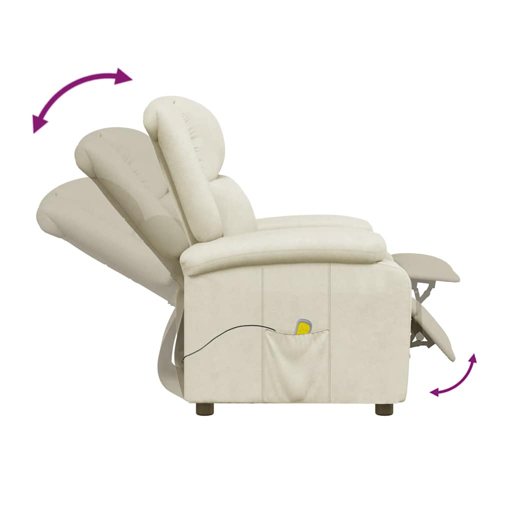 Poltrona Massaggiante Bianco Crema in Similpelle | homemem39