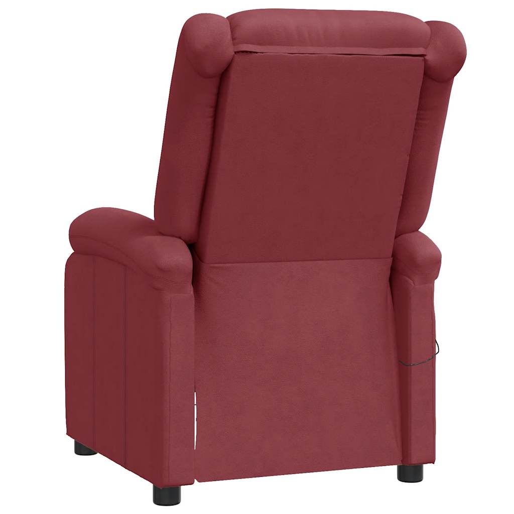 Poltrona Massaggiante Rosso Vino in Similpelle | homemem39