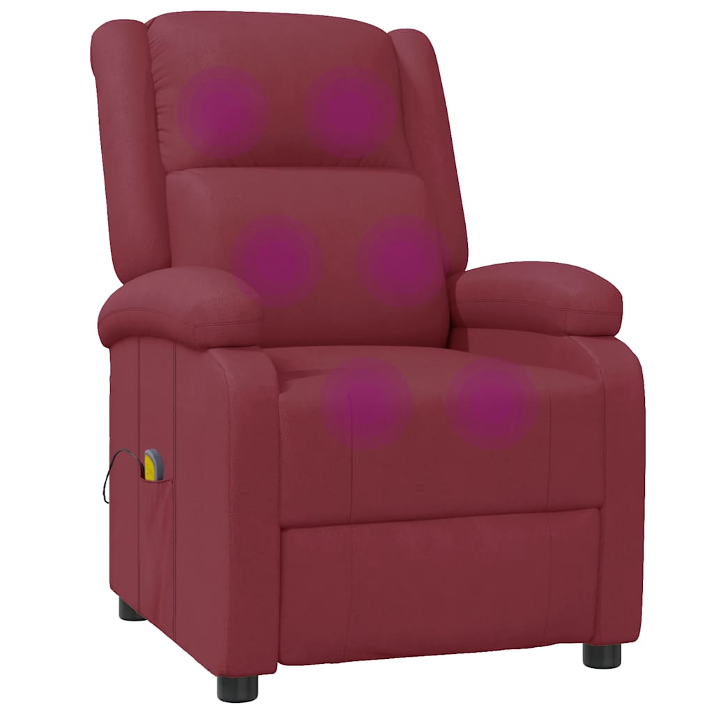 Poltrona Massaggiante Rosso Vino