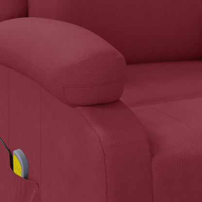 Poltrona Massaggiante Rosso Vino in Similpelle | homemem39