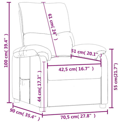 Poltrona Reclinabile in Tessuto Grigio Scuro - homemem39