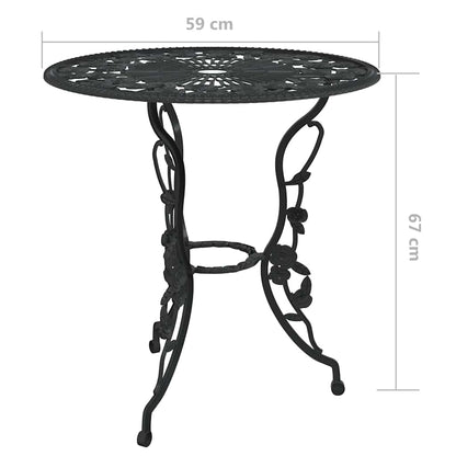 Set da Bistrot 3 pz in Alluminio Pressofuso Nero | homemem39