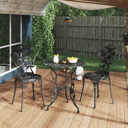 Set da Bistrot 3 pz in Alluminio Pressofuso Nero | homemem39