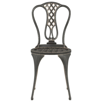 Set da Bistrot 3 pz in Alluminio Pressofuso Bronzo