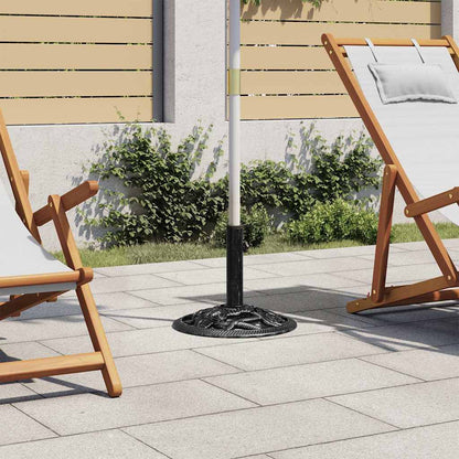 Base per Ombrellone Nera 40x40x32 cm in Ghisa