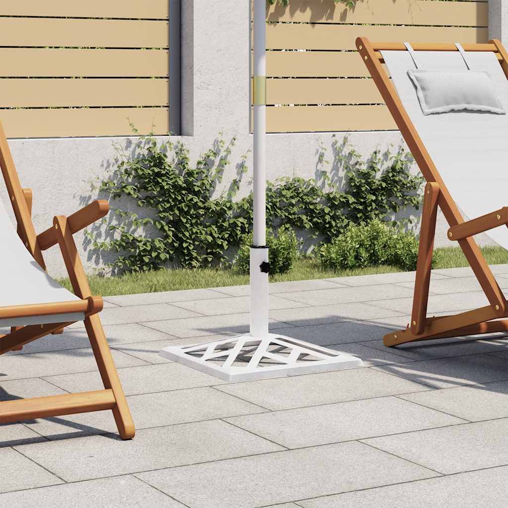 Base per Ombrellone Bianca 44x44x31 cm in Ghisa