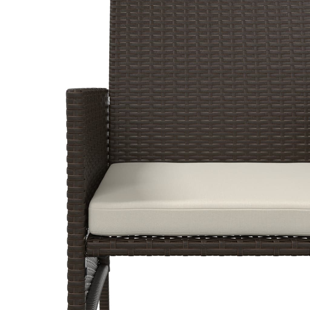 Divano Giardino 2Posti con Tavolo e Sgabelli Marrone Polyrattan | homemem39