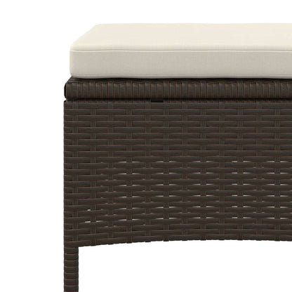 Divano Giardino 2Posti con Tavolo e Sgabelli Marrone Polyrattan | homemem39