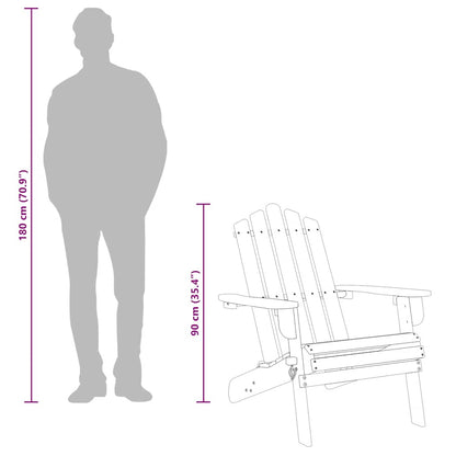 Sedia da Giardino Adirondack in Legno Massello di Acacia | homemem39