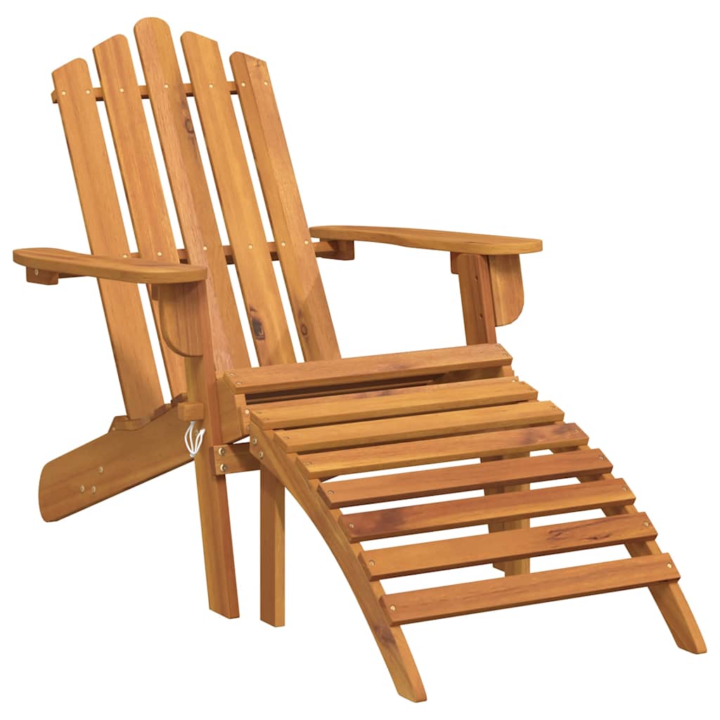 Sedia da Giardino Adirondack con Poggiapiedi Massello di Acacia | homemem39