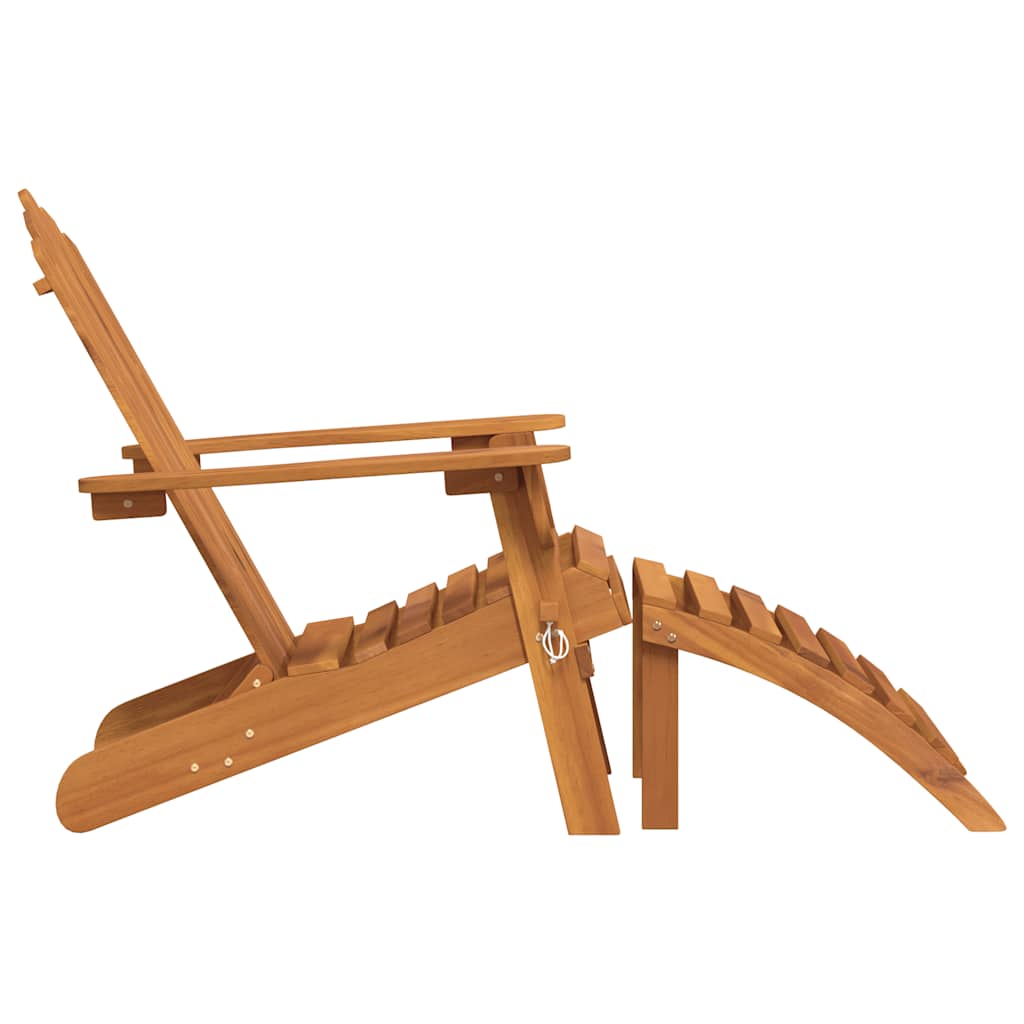 Sedia da Giardino Adirondack con Poggiapiedi Massello di Acacia | homemem39