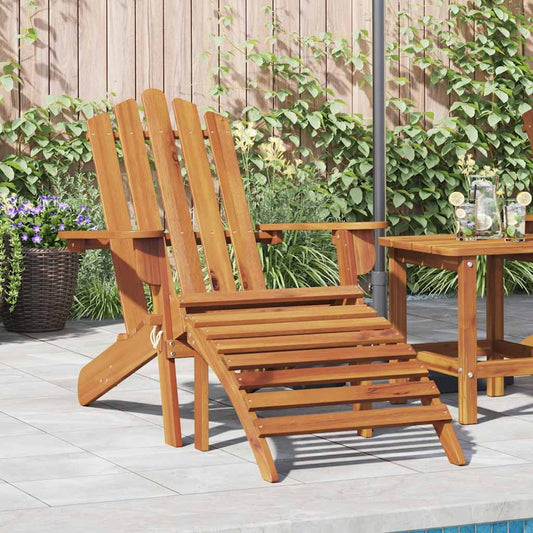 Sedia da Giardino Adirondack con Poggiapiedi Massello di Acacia | homemem39