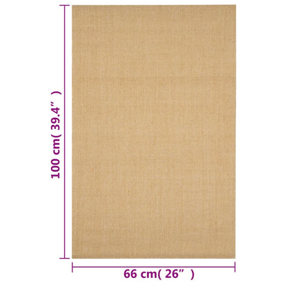 Tappeto in Sisal Naturale 66 x 100 cm - homemem39