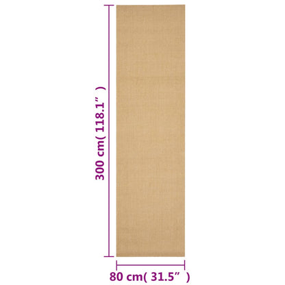 Tappeto in Sisal Naturale 80 x 300 cm - homemem39