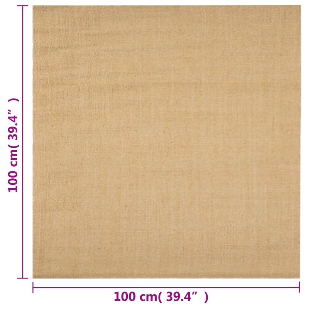 Tappeto in Sisal Naturale 100 x 100 cm - homemem39