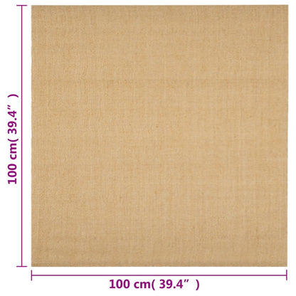 Tappeto in Sisal Naturale 100 x 100 cm - homemem39