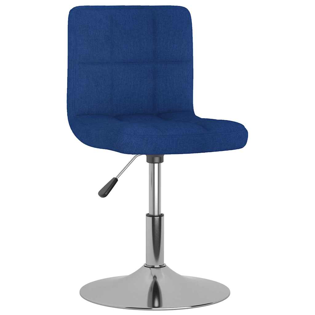 Sedie da Pranzo Girevoli 6 pz Blu in Tessuto