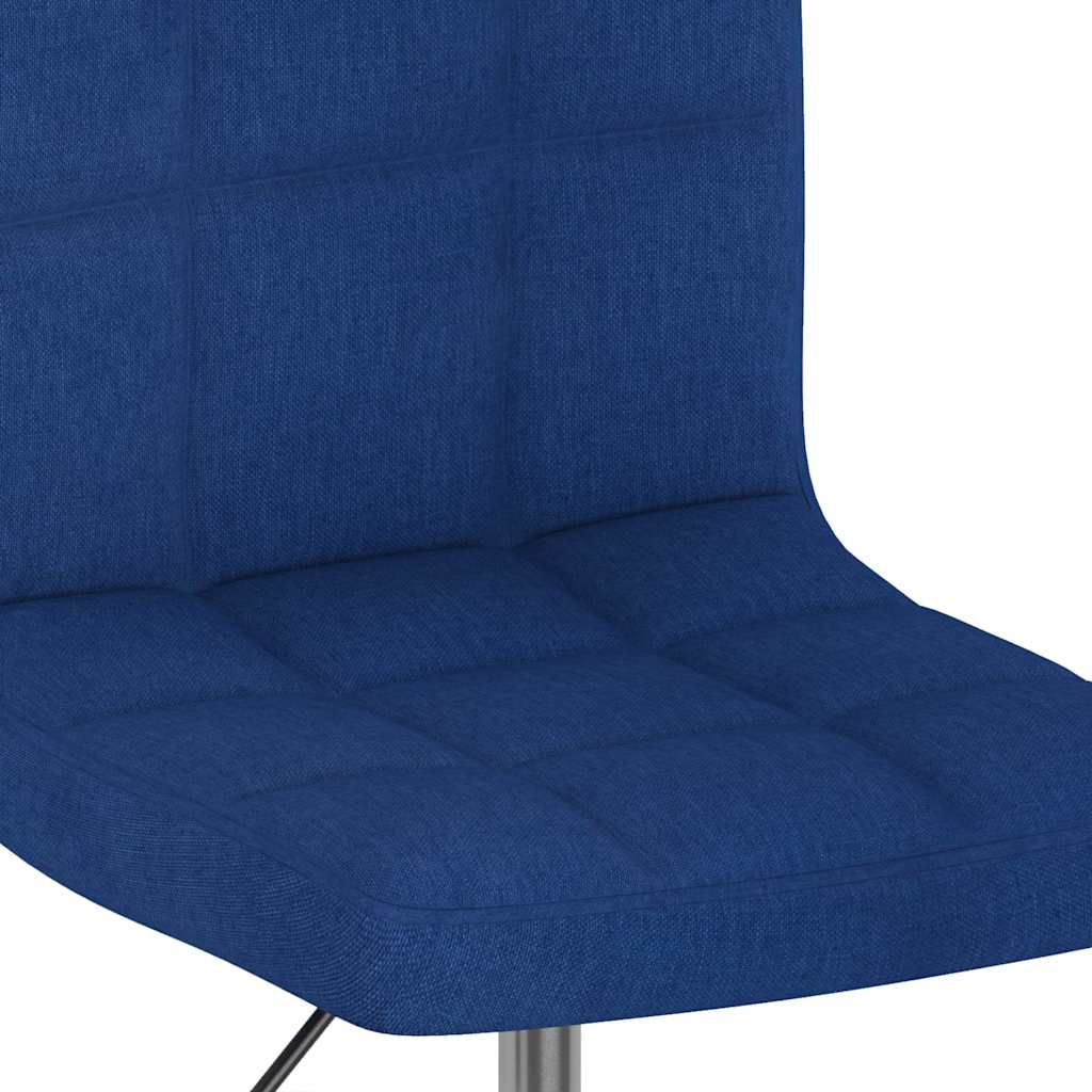 Sedie da Pranzo Girevoli 6 pz Blu in Tessuto