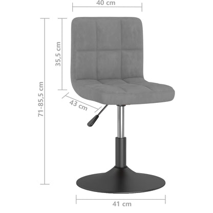 Sedie da Pranzo Girevoli 4 pz Grigio Scuro in Velluto