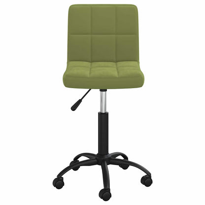 Sedia da Pranzo Girevole Verde Chiaro in Velluto