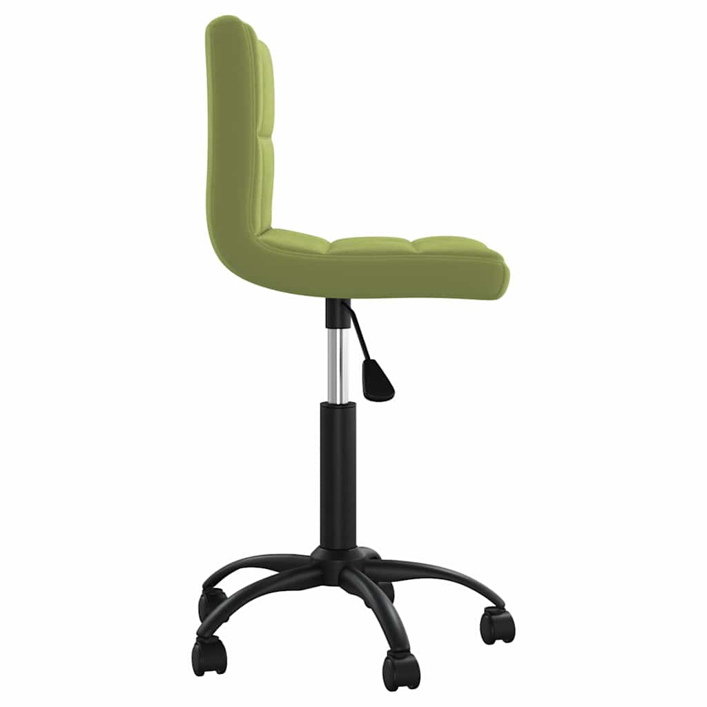 Sedia da Pranzo Girevole Verde Chiaro in Velluto