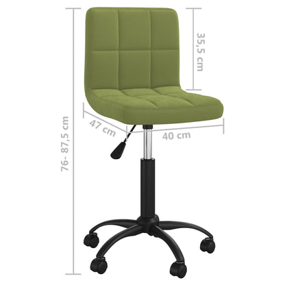 Sedia da Pranzo Girevole Verde Chiaro in Velluto | homemem39