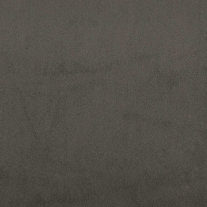 Sedia da Pranzo Grigio Scuro in Velluto