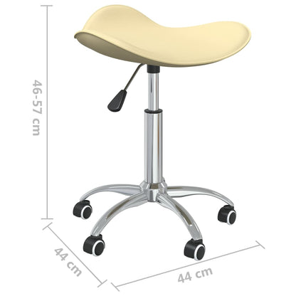 Sedia da Pranzo Girevole Crema in Similpelle | homemem39