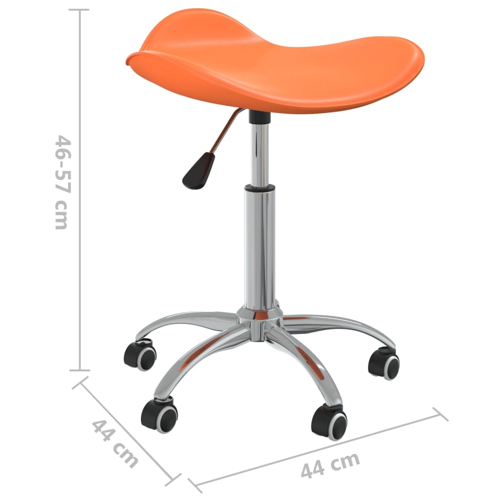 Sedia da Pranzo Girevole Arancione in Similpelle | homemem39