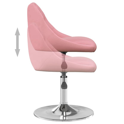 Sedie da Pranzo Girevoli 4 pz Rosa in Velluto | homemem39