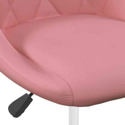 Sedie da Pranzo Girevoli 4 pz Rosa in Velluto | homemem39