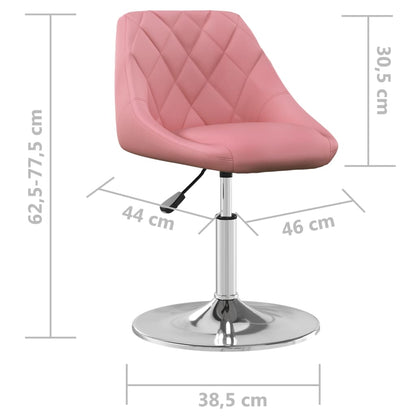 Sedie da Pranzo Girevoli 6 pz Rosa in Velluto | homemem39